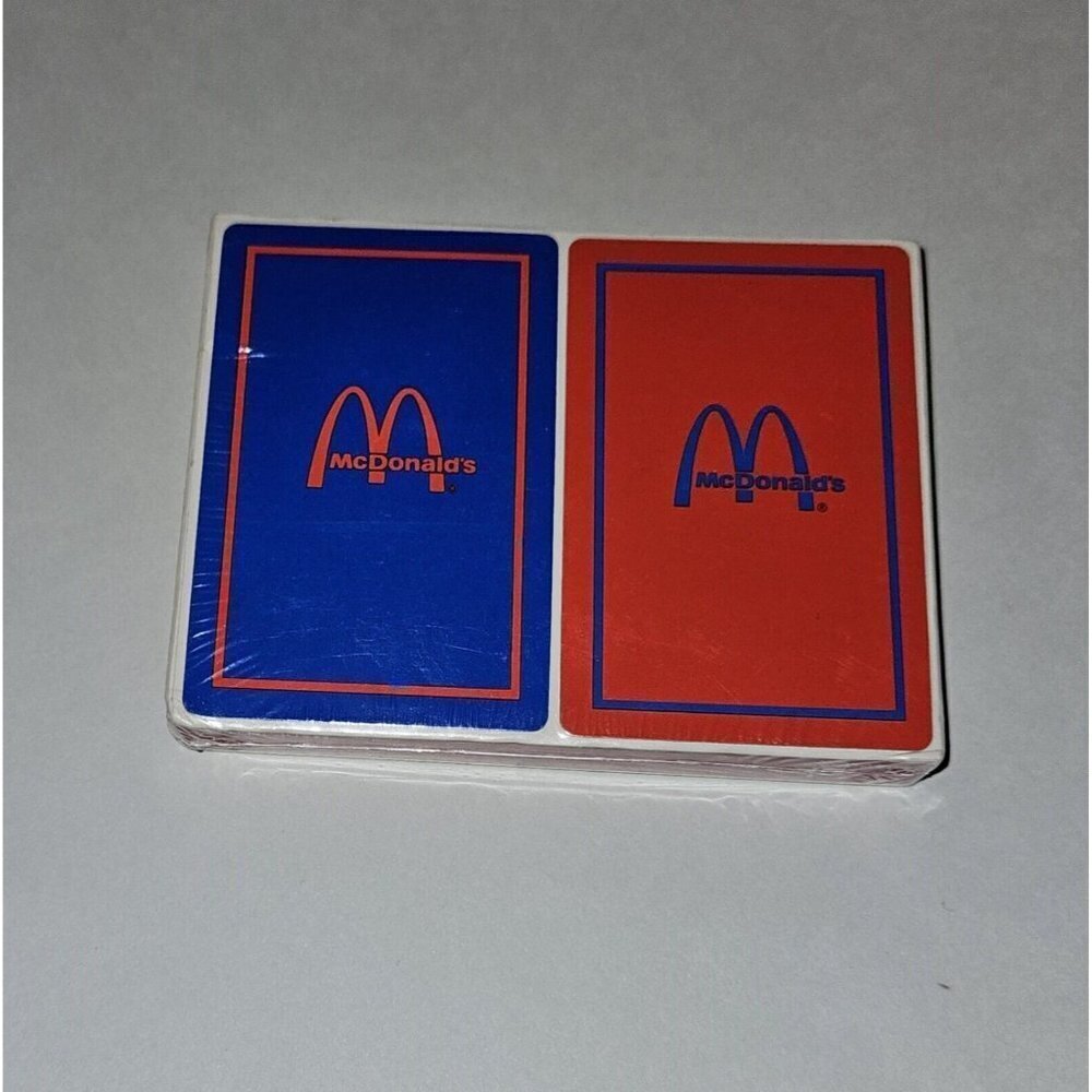 NOS 2 McDonald's Decks of Plastic Coated Playing Cards FACTORY SEALED